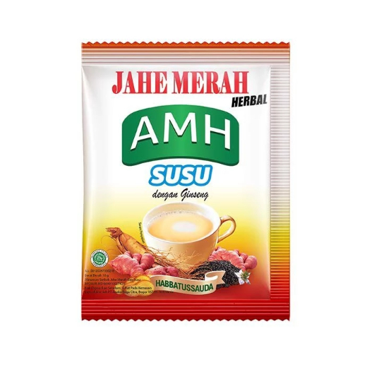 

isi 10 Sachet AMH JAHE MERAH SUSU Habbatussauda Madu Ginseng Kemasan renceng | Toserba Azizah