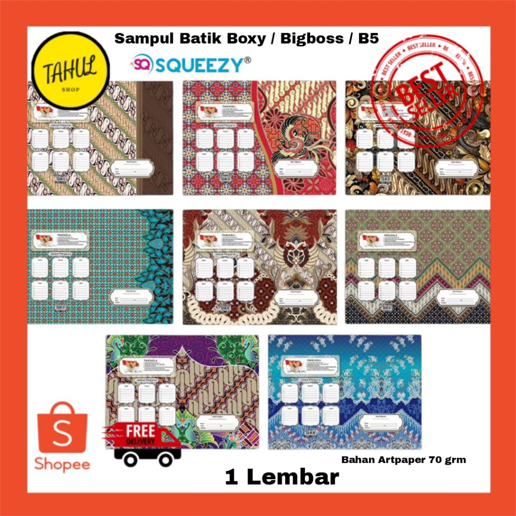 

1 Lembar !!! Sampul Buku Batik Boxy / Sampul buku Warna warni Sampul buku motif Batik Boxy / Ukuran buku biasa / buku A5 ukuran sampul / sampul buku kertas artpaper / sampul berwarna Batik / sampul batik squeezy