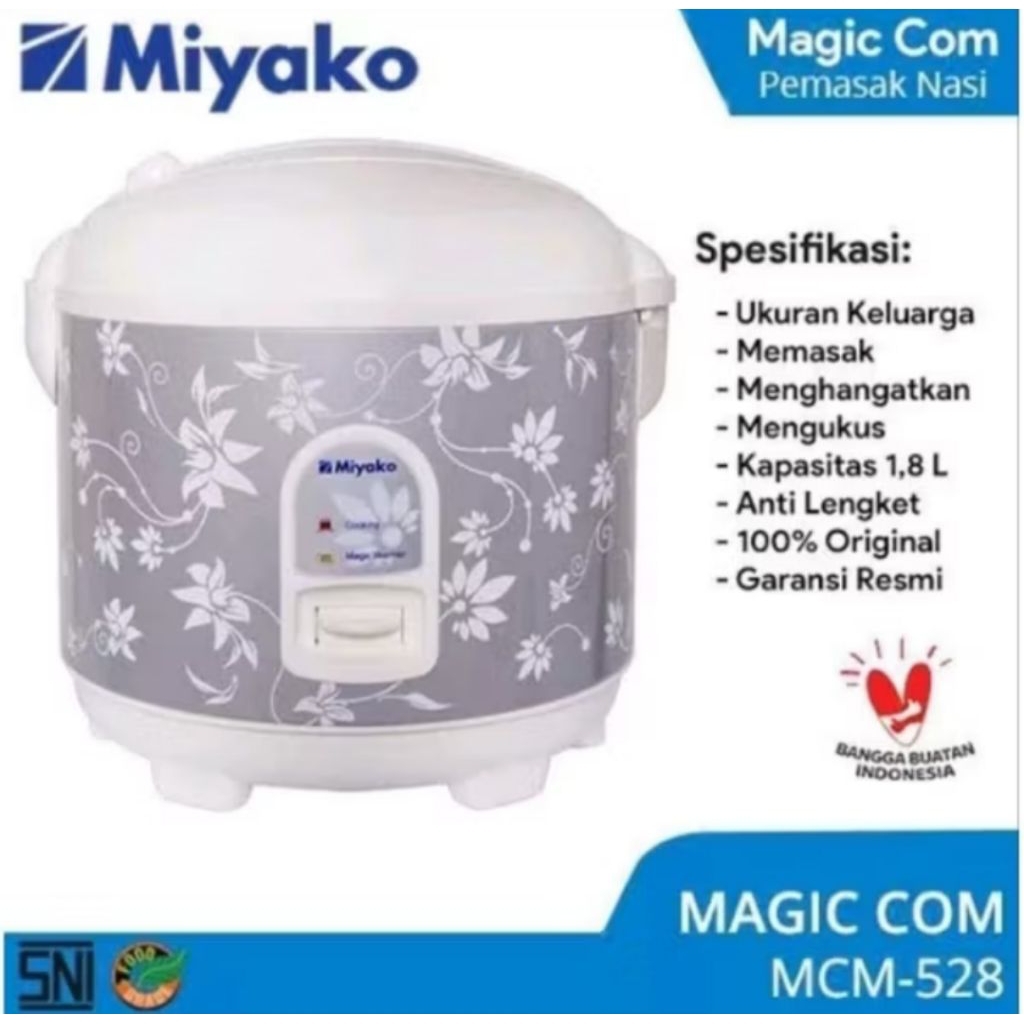 Magic com miyako 1.8 liter Mcm 528 / Rice cooker miyako 1.8 liter mcm 528 original