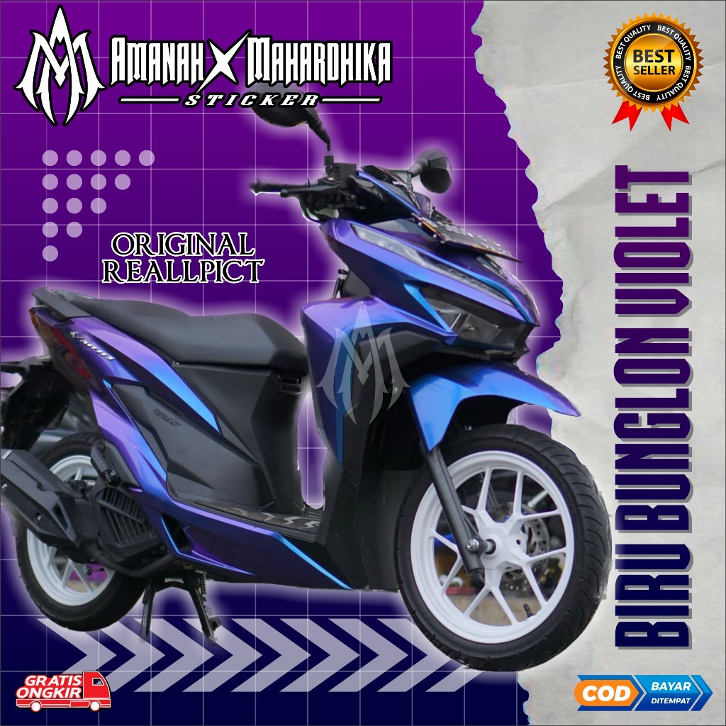 skotlet biru bunglon violet kualitas premium untuk body motor dan mobil