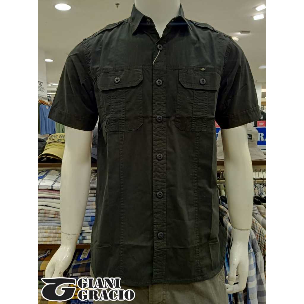 New Kemeja Outdoor/Army Hitam GIANI GRACIO 00104