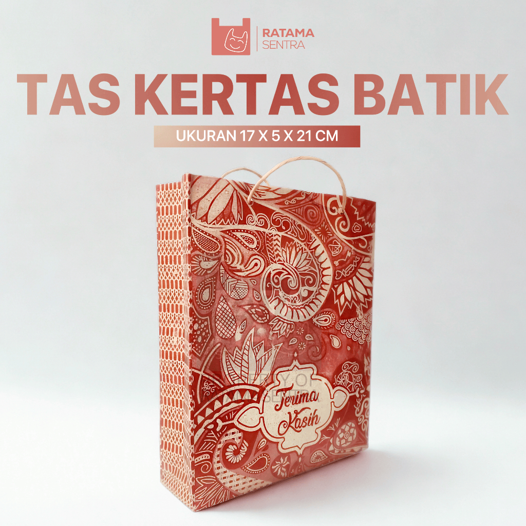 

Paper Bag Tas Kertas Batik 17x5x21cm - Paper Bag Souvenir / Hampers / Kado / Ulang Tahun / Lebaran
