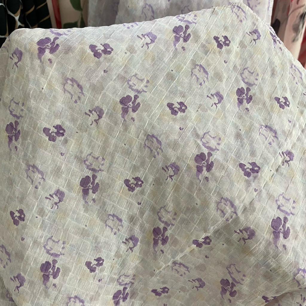 kain ceruty crinkle motif bunga premium - kain ceruty baby doll - kain zara ceruty - kain sifon ceru