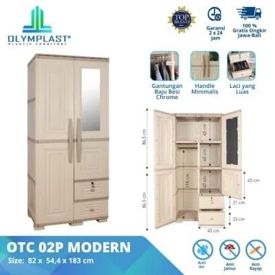 Lemari Pakaian 2 Pintu Olymplast OTC 02P Modern *