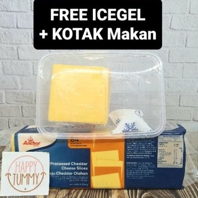 

Trendy red cheddar cheese slice anchor repack free icegel tepak