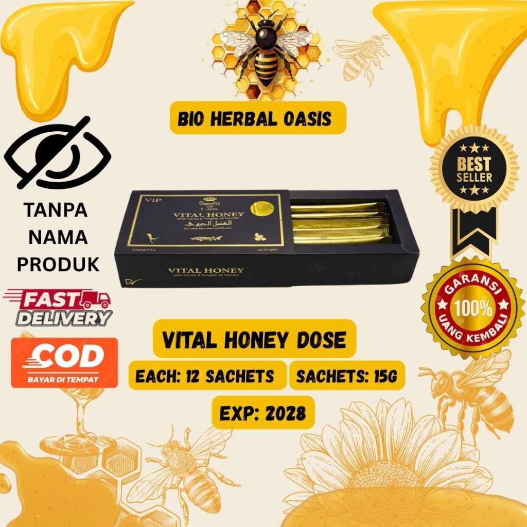 

Madu Vital Honey Vip Original 1box: 12 Sachet Exp : 2028