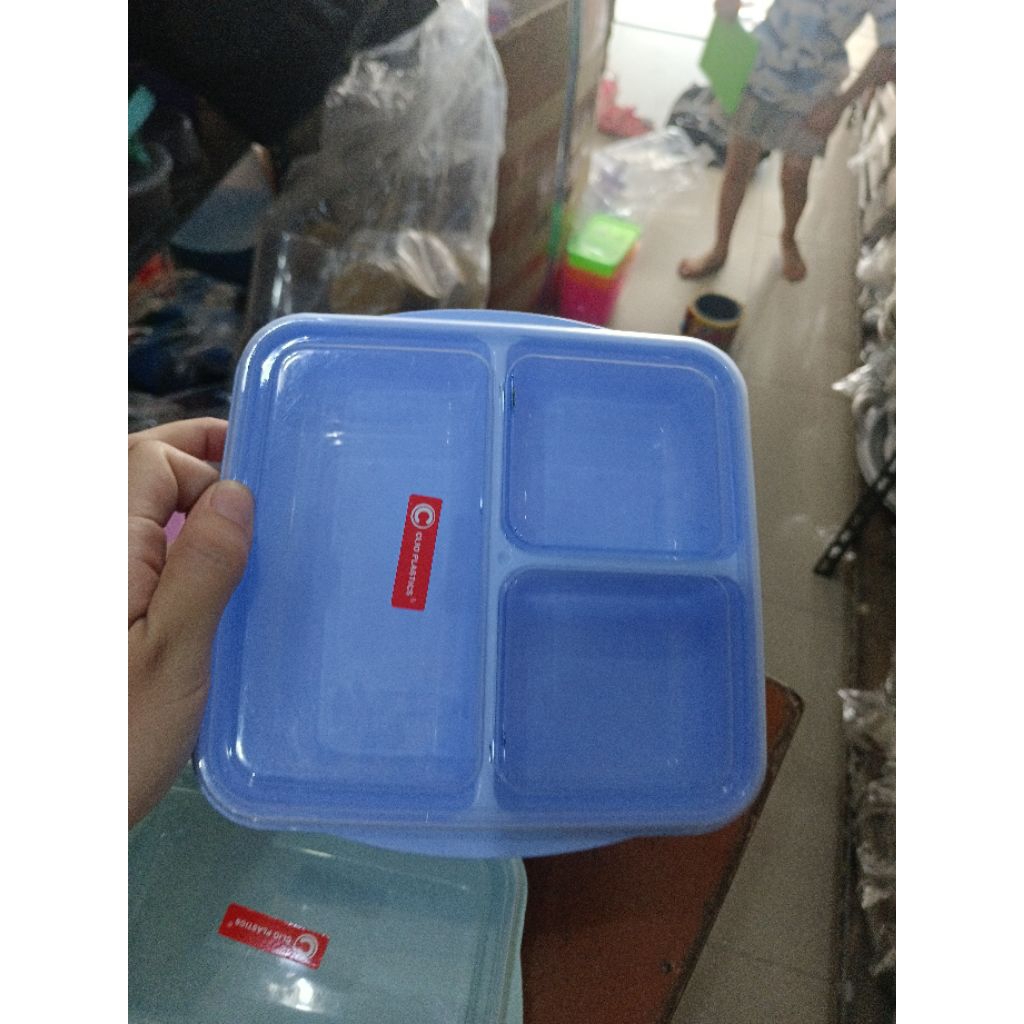 5118 - clip nara sekat 3 l tempat bekal clio sekat 3 l tempat nasi l kotak nasi l kotak bekal l anak