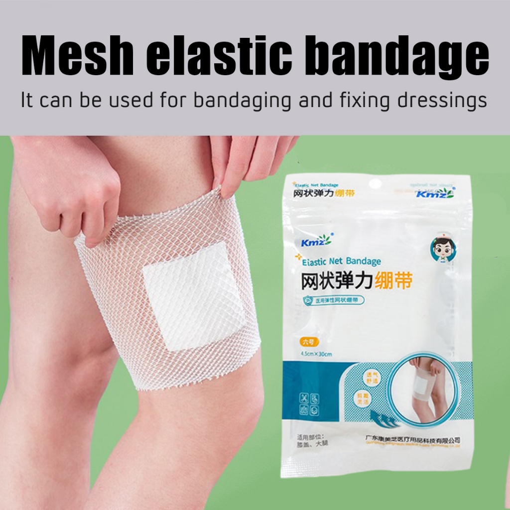 1pc perban elastis kaki keseleo mudah dikenakan Set Jaring Tetap Perban Sendi perban luka roll