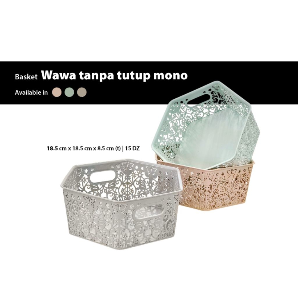 Keranjang Basket Plastik Keranjang Serbaguna WAWA Eriko