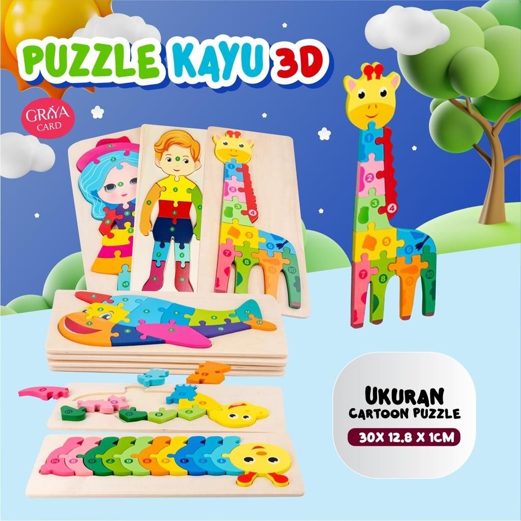 PUZZLE ANAK | PUZZLE EDUKASI ANAK | PUZZLE 3D | PUZZLE ANIMASI ANAK | MAINAN PUZZLE