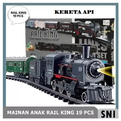 Mainan Kereta Api Kereta Rail King Mainana Kereta Api Track Panjang Mainan Kereta Rail