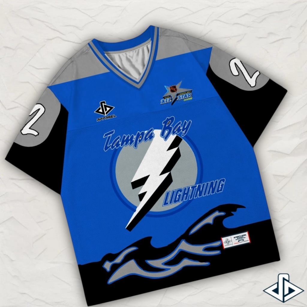 Jersey Nfl Streetwear Oversize American Football Hockey Number 22 Unisex Full Print Motif Thunder