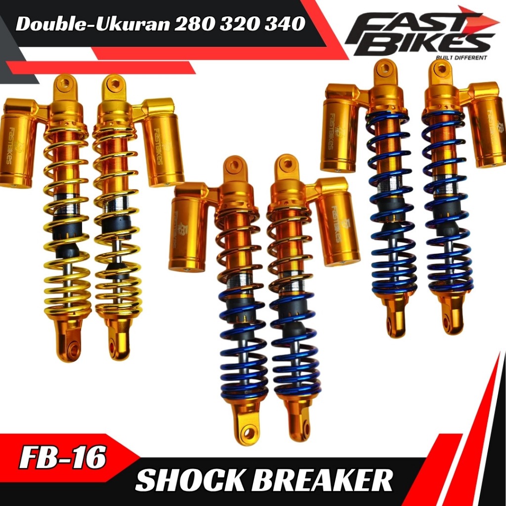 Shockbreaker Fastbikes 16 Dual Gold Series Uk 280 320 340 Tabung Bawah Universal Motor Bebek Revo Su