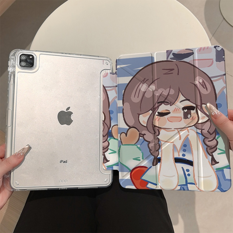 Cute & Adorable Cartoon Girl Lipat 3+Y Bentuk Y, Kualitas Terbaik Sarung iPad, Cocok untuk Air1 2 Ge