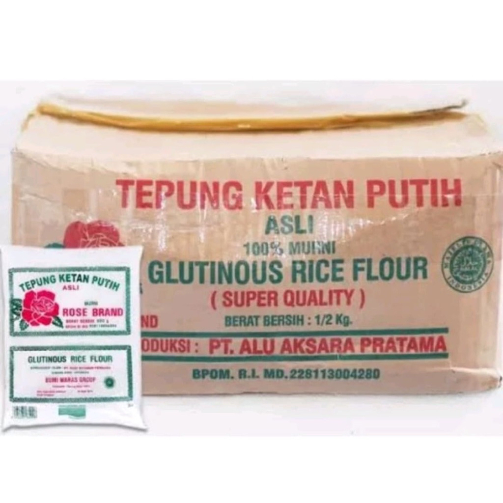 

Tepung Ketan Rosebrand 500gr 1 Karton isi 20pcs