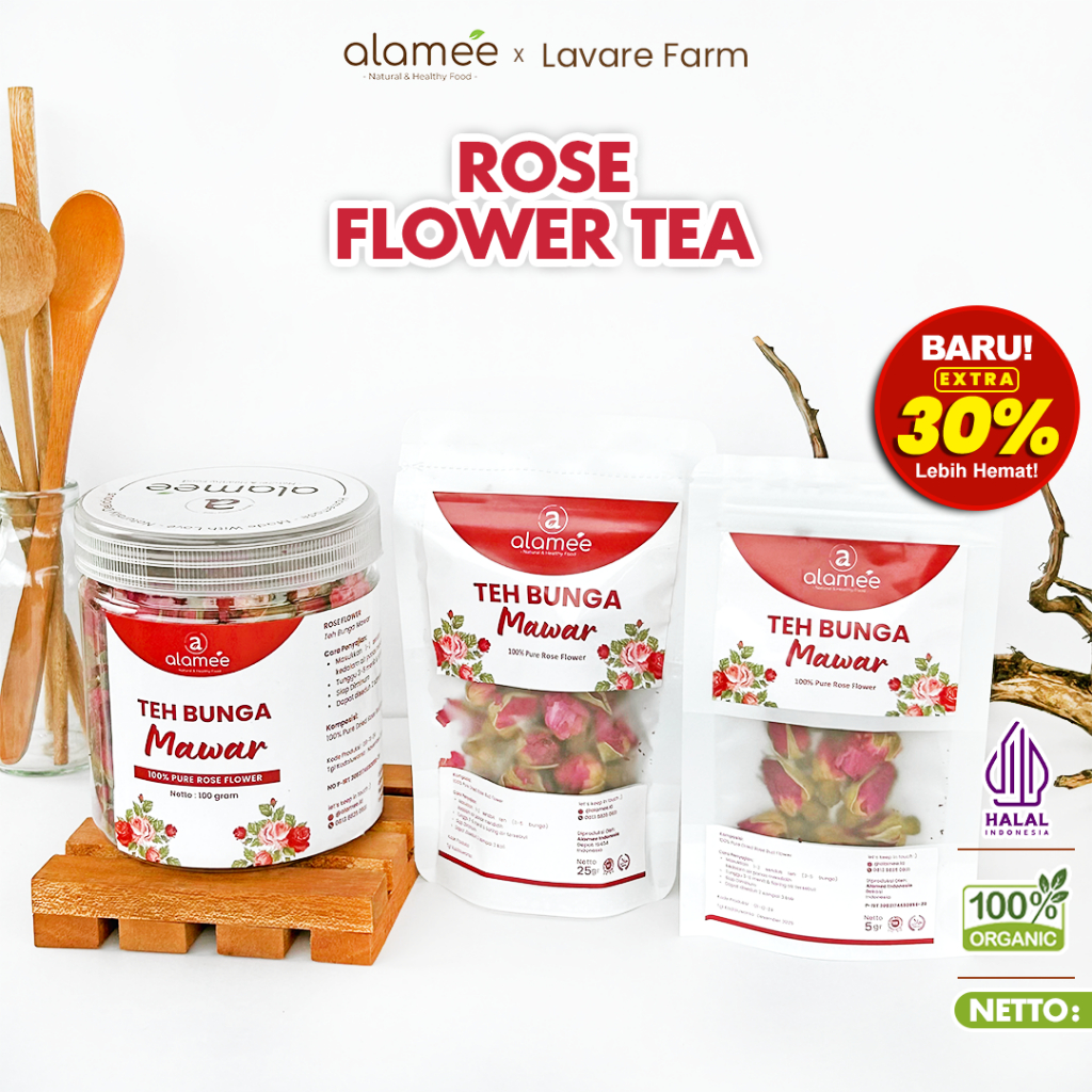 

Teh Bunga Mawar Rose Flower Tea Organik Kering Dried All Varian