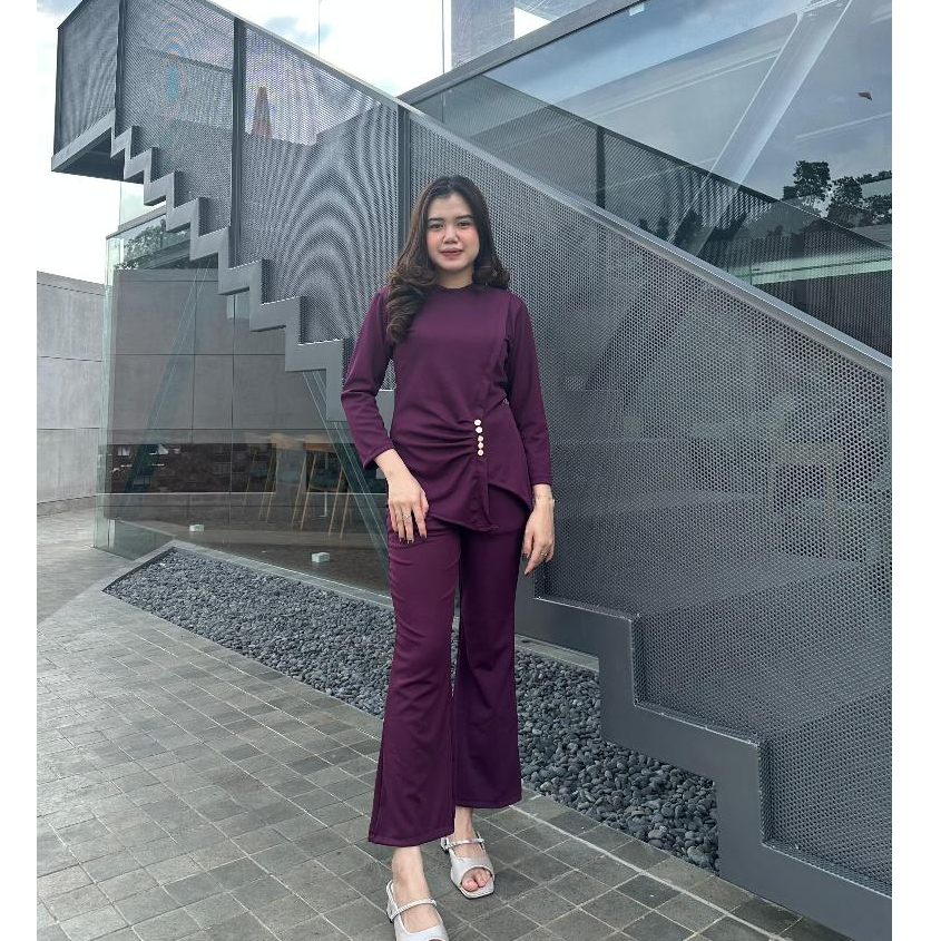 Kanaya One Set  Rok Dan celana Wanita Simpel Terbaru 2025