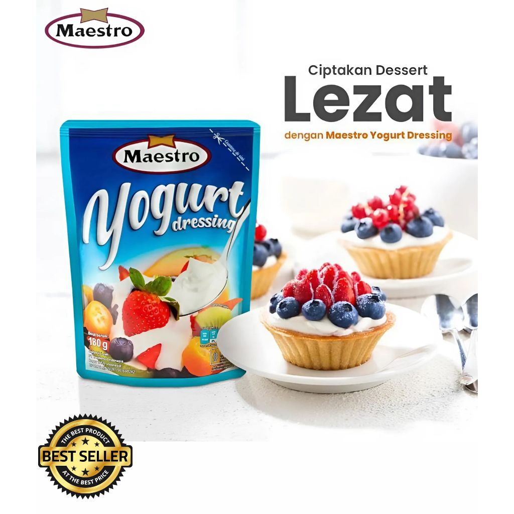 

Maestro Yogurt Dressing Saus Salad 180gr / Maestro Yoghurt Dressing 180gr