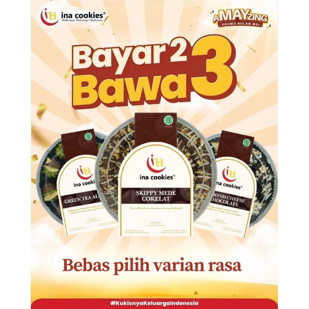 

Ina Cookies Toples Reguler Kue Kering Lebaran KHUSUS OJOL