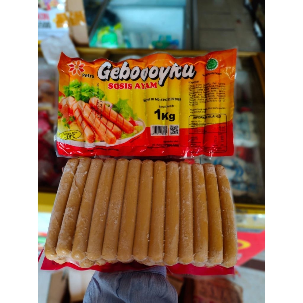 

geboy sosis coklat 1kg pendek