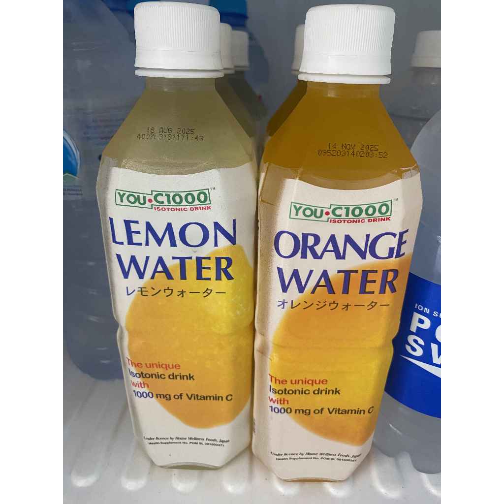 

YOU C1000 LEMON WATER / YOU C1000 ORANGE WATER minuman vitamin 500 ml