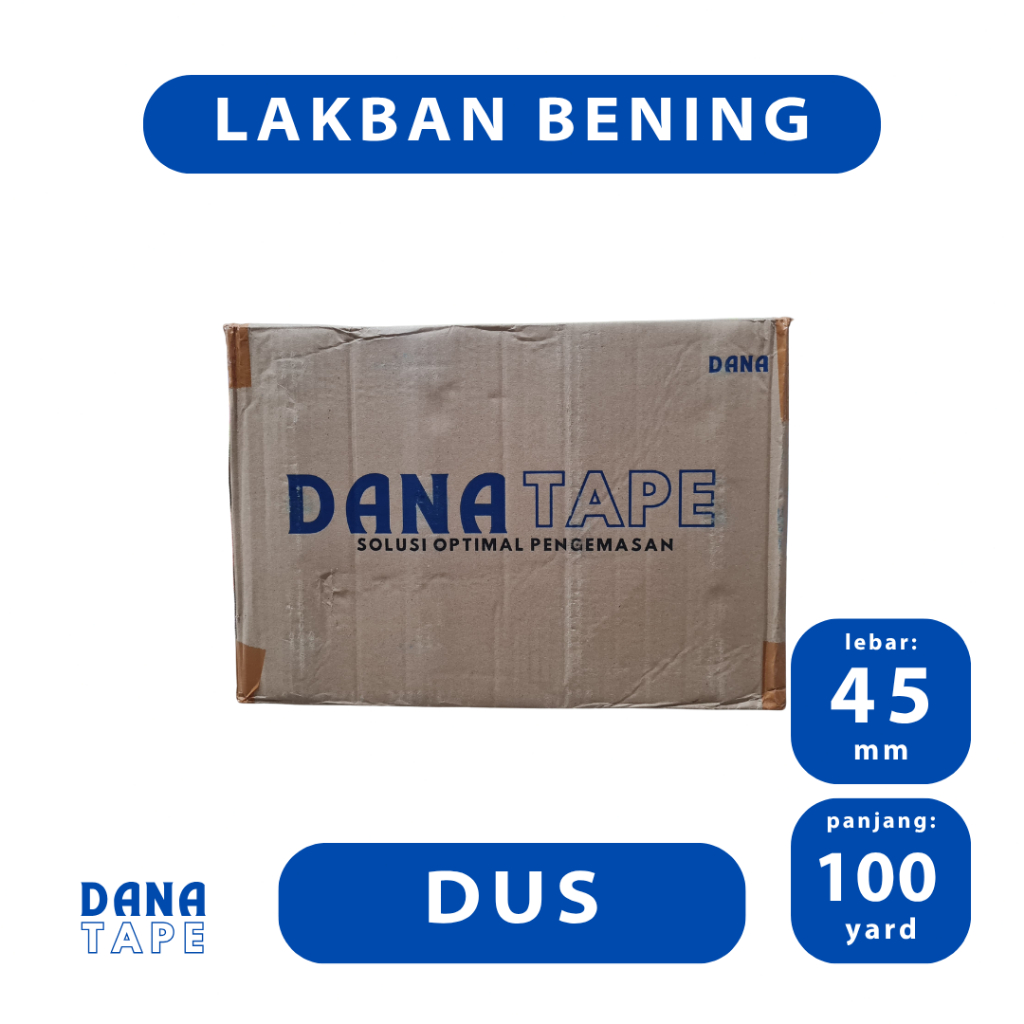 

DANA Tape - Lakban OPP / Lakban Bening 45mm x 100 yard (1 DUS/72 PCS)