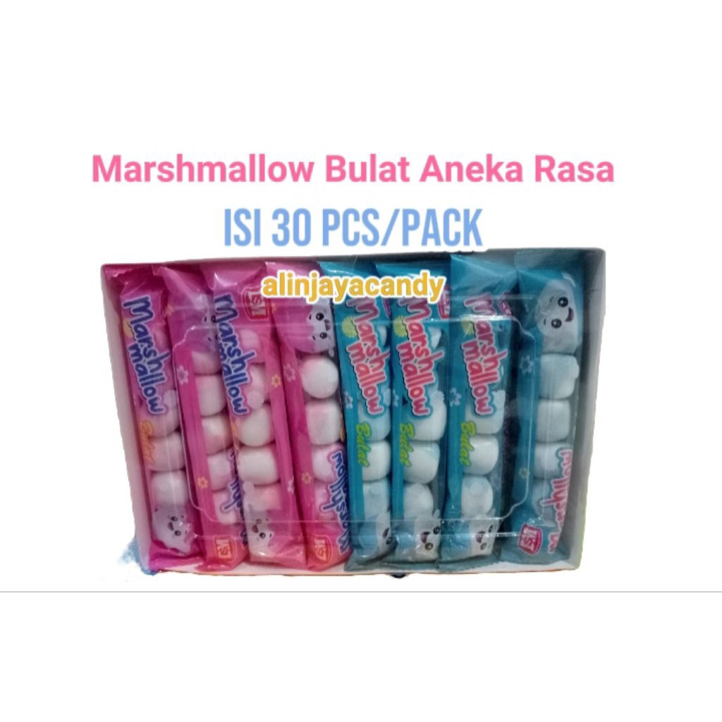 

Marshmallow Bulat Aneka Rasa isi 30 pcs/pack
