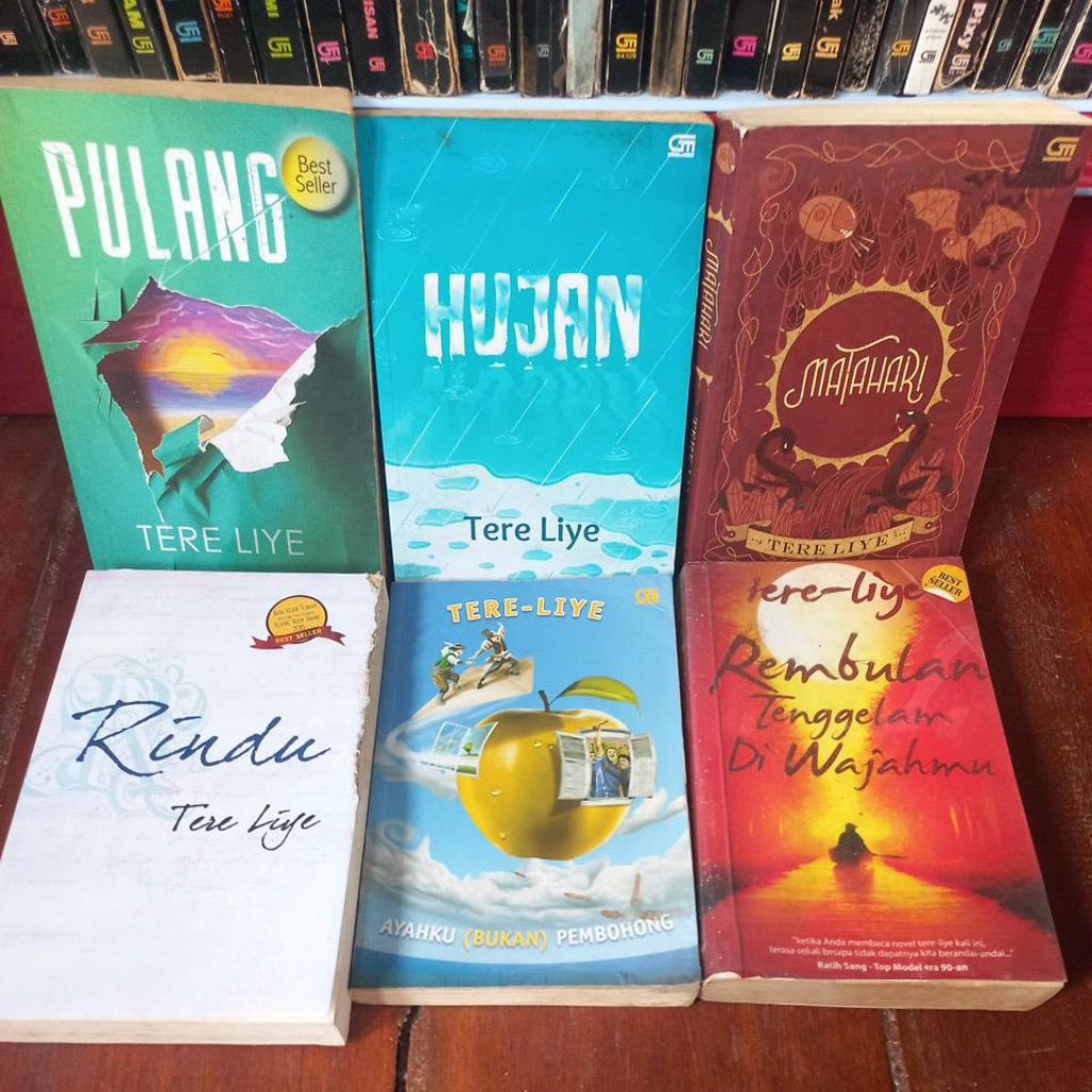 Buku Preloved Original Hujan, Pulang, Rindu, Matahari