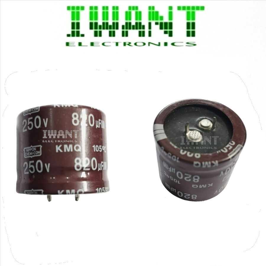ELCO 820UF 250V 105' KAPASITOR ELCO 250V 820UF DIAMTER 34MM TINGGI 30MM CAPASITOR ELCO 820UF 250V 82
