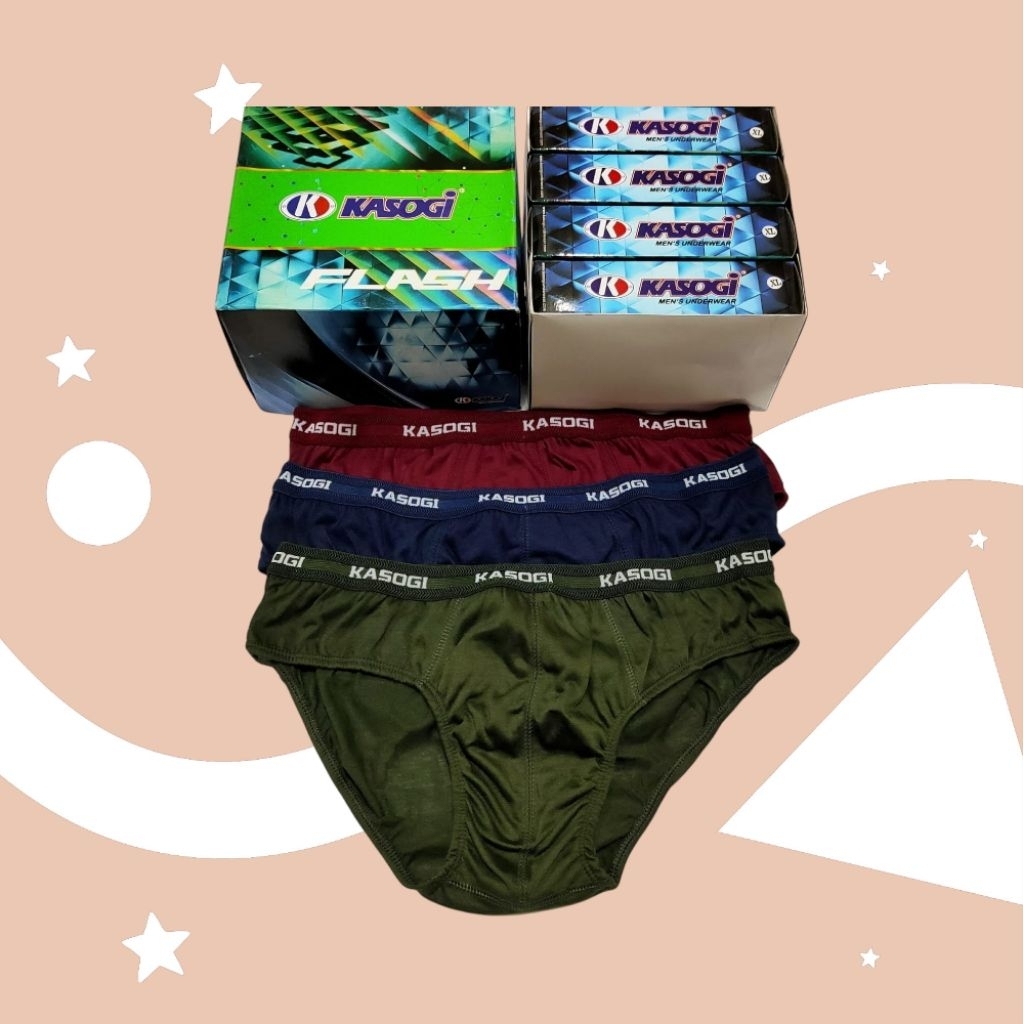 ( CD.33 ) Celana dalam kasogi flash ( 3 Biji ) M L XL