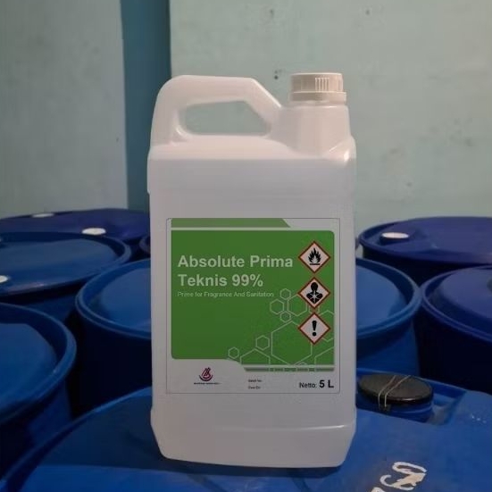 Alkohol99% 5 Liter / Absolute prima 99% teknis/Pelarut parfum absolute prima teknis 99%/alkohol 99%