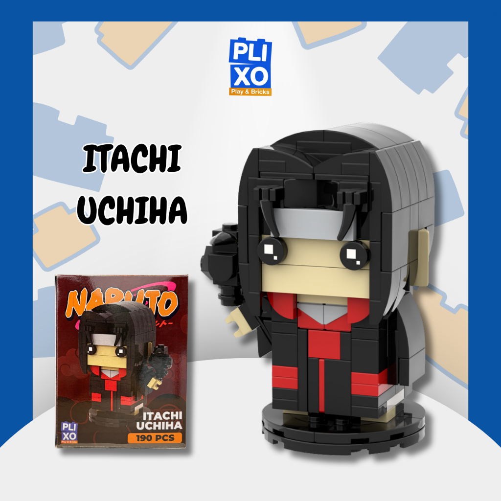 Plixo Bricks Lego Figure Naruto Itachi Uchiha 190 pcs Miniatur Lucu | Mainan Rakitan Pajangan Unik