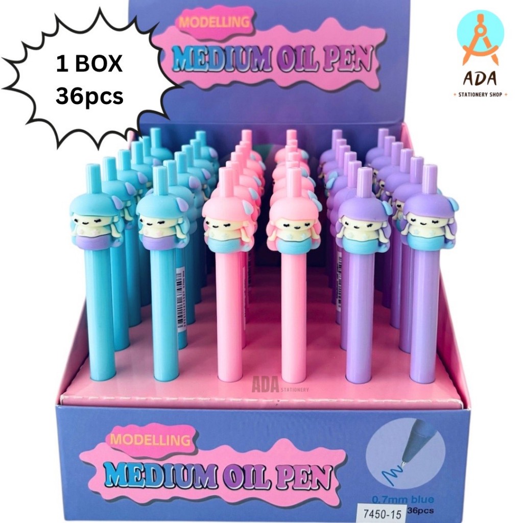 

(GROSIR) PAKET USAHA BALLPOINT CLICK MERMAID/ PENA LUCU /1 BOX ISI 36 pcs/7450-15/GROSIR PEN