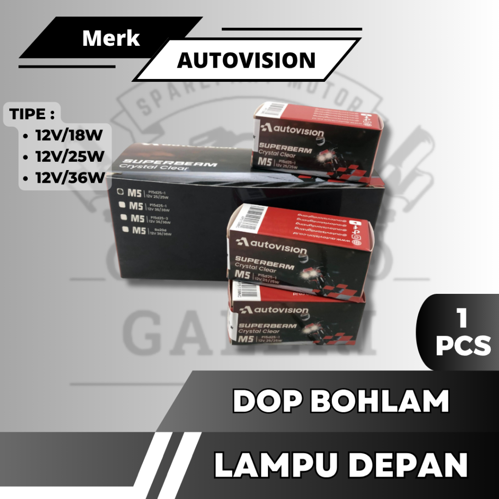 Dop Bohlam Lampu Depan Superbeam For All Sepeda Motor 12V/18W 25W 36W AUTOVISION