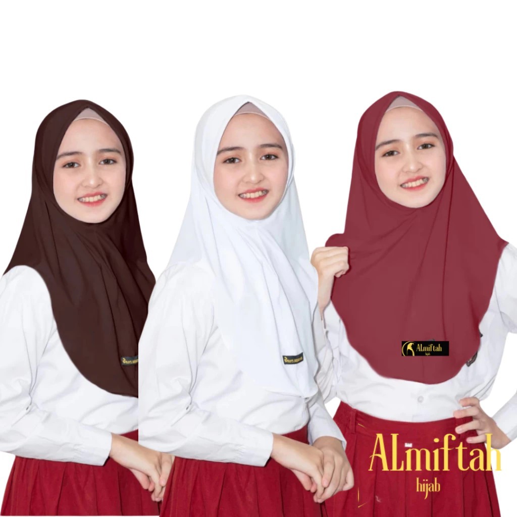 Jilbab Anak Sekolah Bergo Hamidah Anak Sekolah Kerudung Sekolah SD / Kerudung Anak SD Perempuan