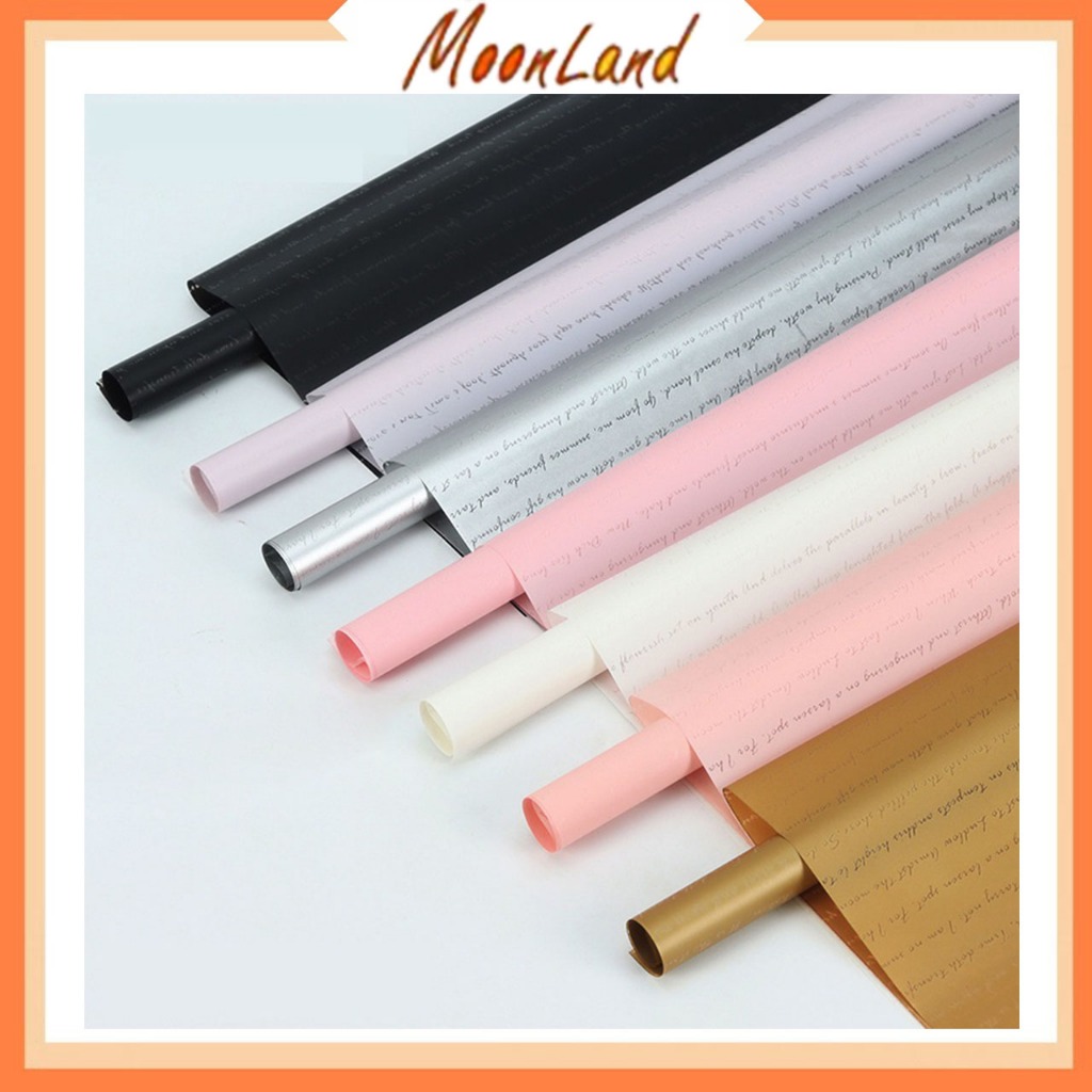 

20 Lembar Kertas Buket Bunga Motif Words Transparan Buket Bunga Flower Wrapping Cellophane KB6076