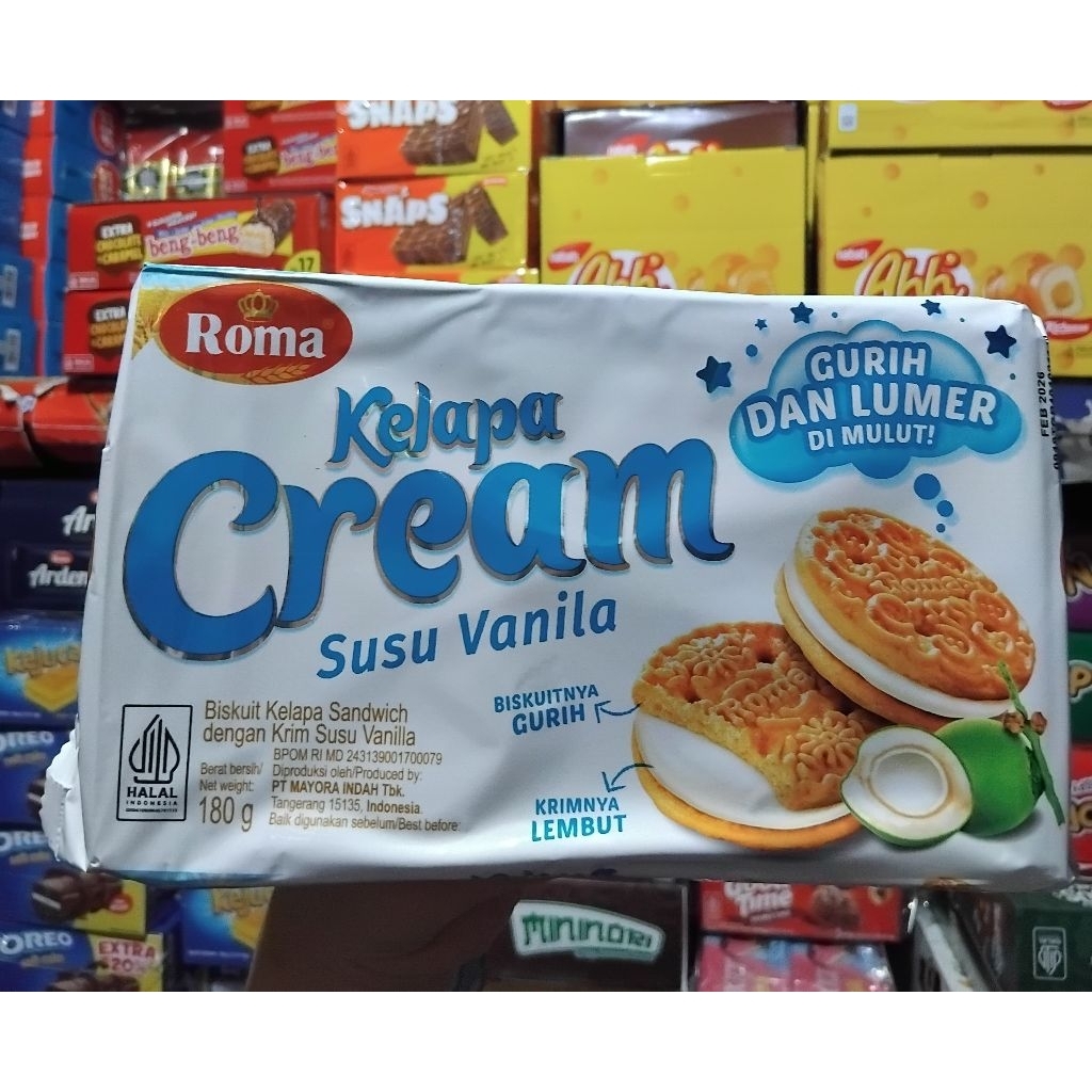 

Roma Kelapa Cream Susu Vanila 180gr