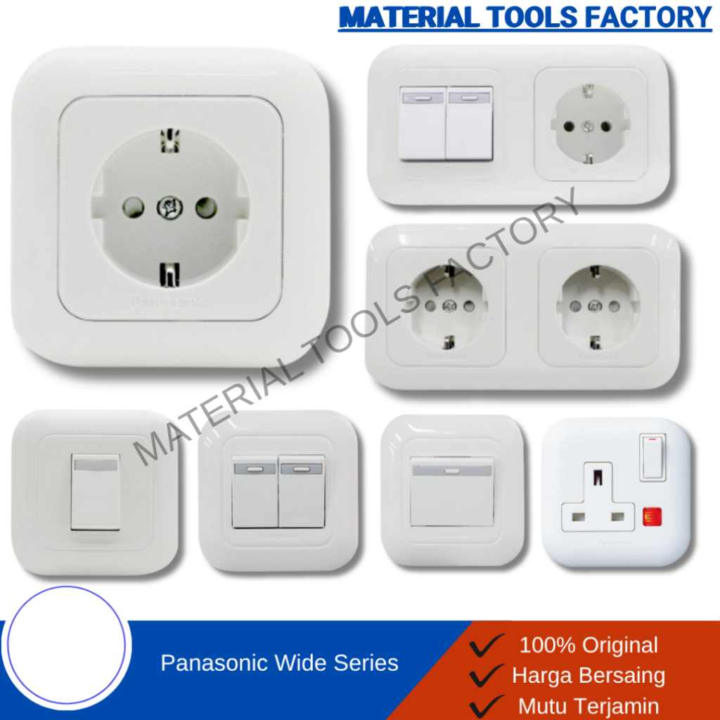 SAKLAR - STOP KONTAK - SAKLAR LAMPU - SAKLAR PANASONIC WIDE SERIES - SAKLAR LAMPU PANASONIC WIDE SER