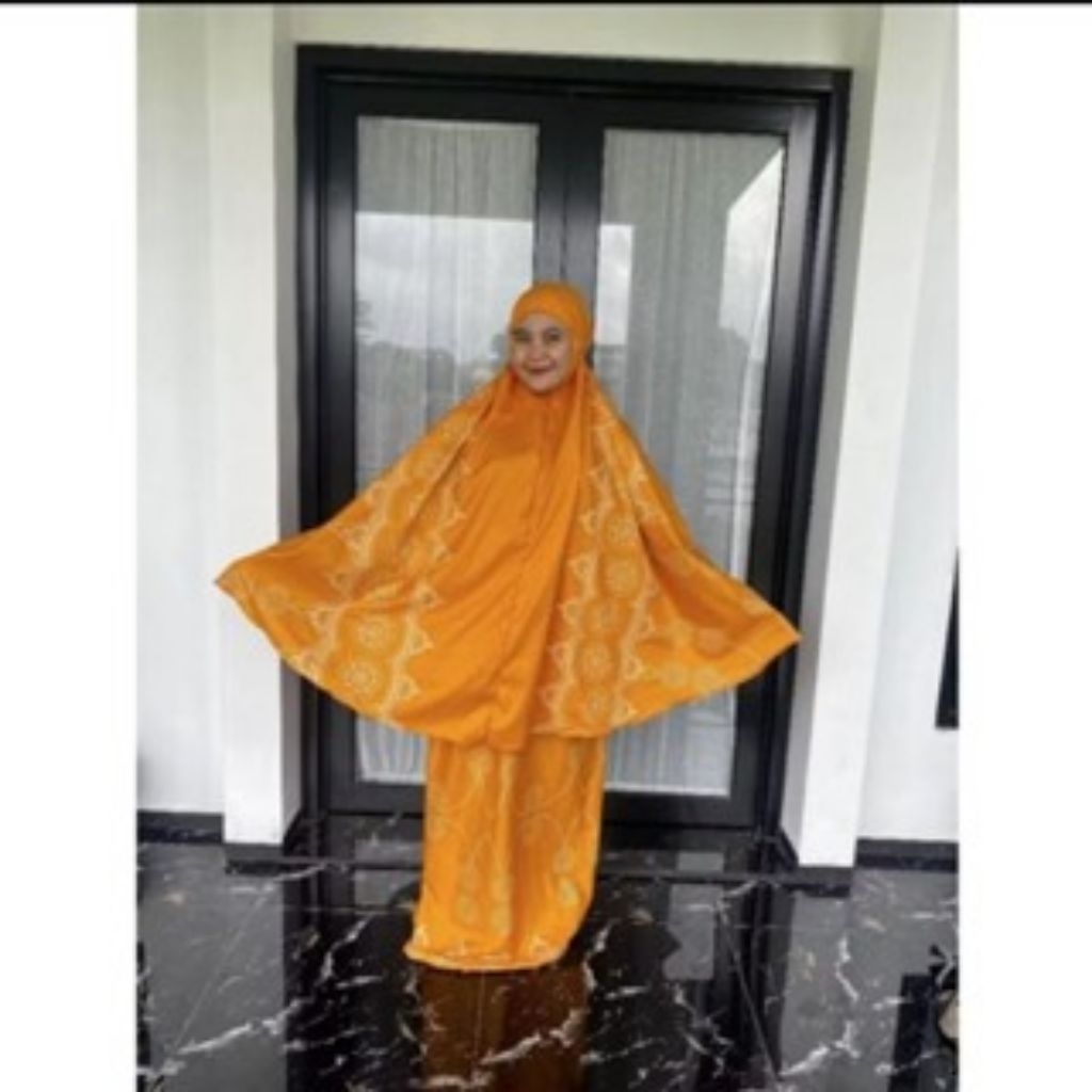 mukena Dewasa Katun Premium Motif Bunga Jumbo