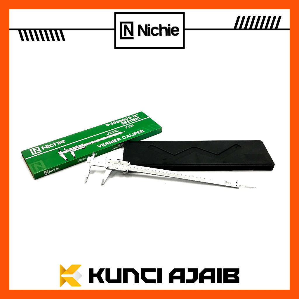 NICHIE Sigmat Analog 12 Inch Besi - Jangka Sorong Sketmat Vernier Caliper Pengukur Ukur Dimensi