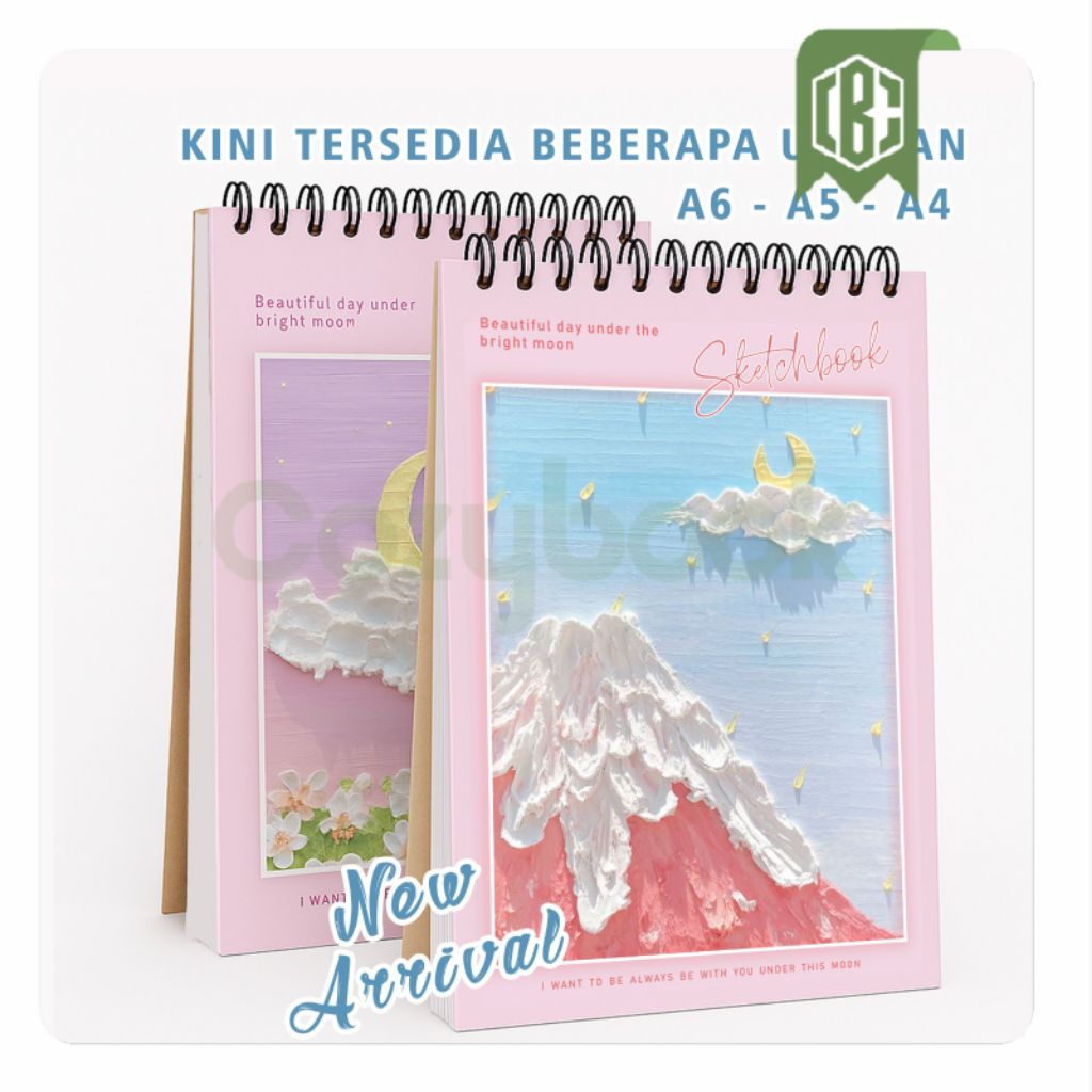 

Sketchbook Ring Spiral Buku Gambar Tebal Aesthetic Ukuran A4 A5 A6 Bookpaper Cream