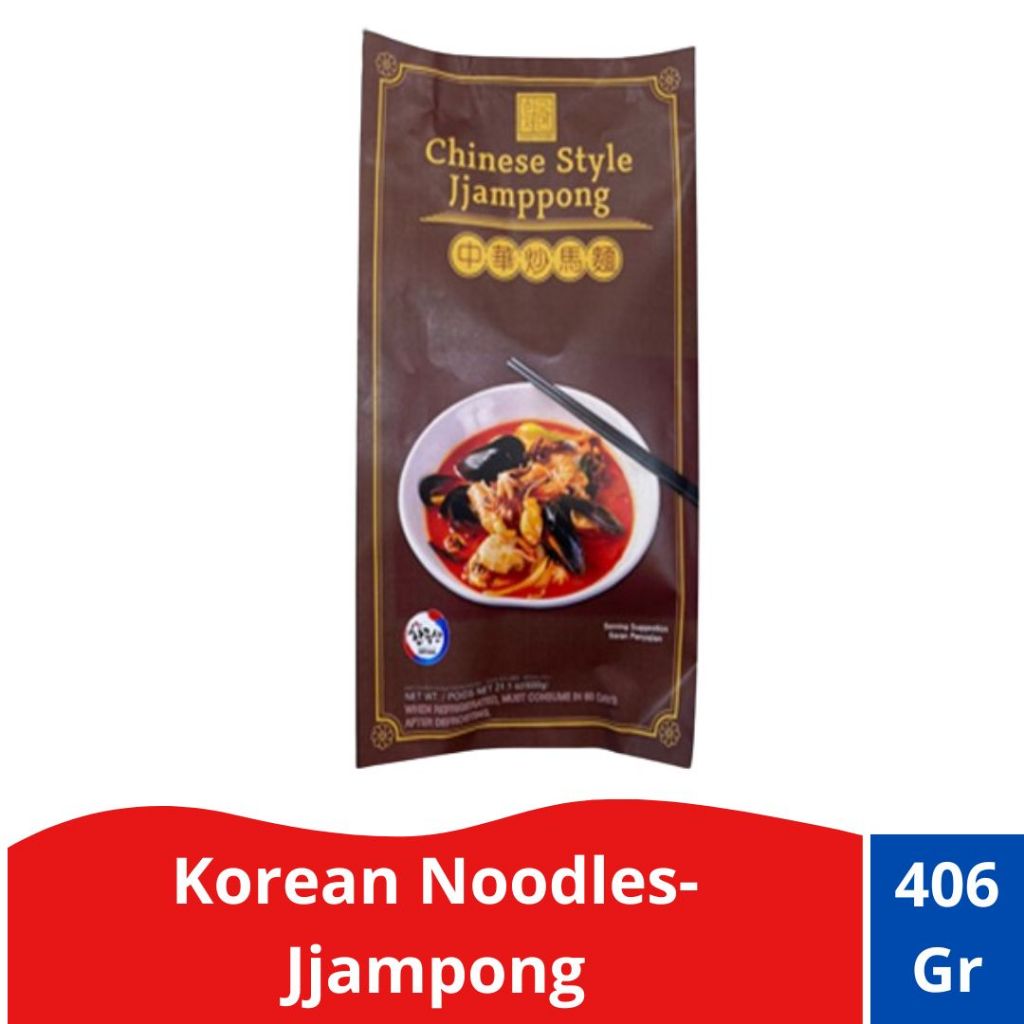 

Korean Noodles-Jjampong - Mi Basah Matang Kuah Pedas -406gr