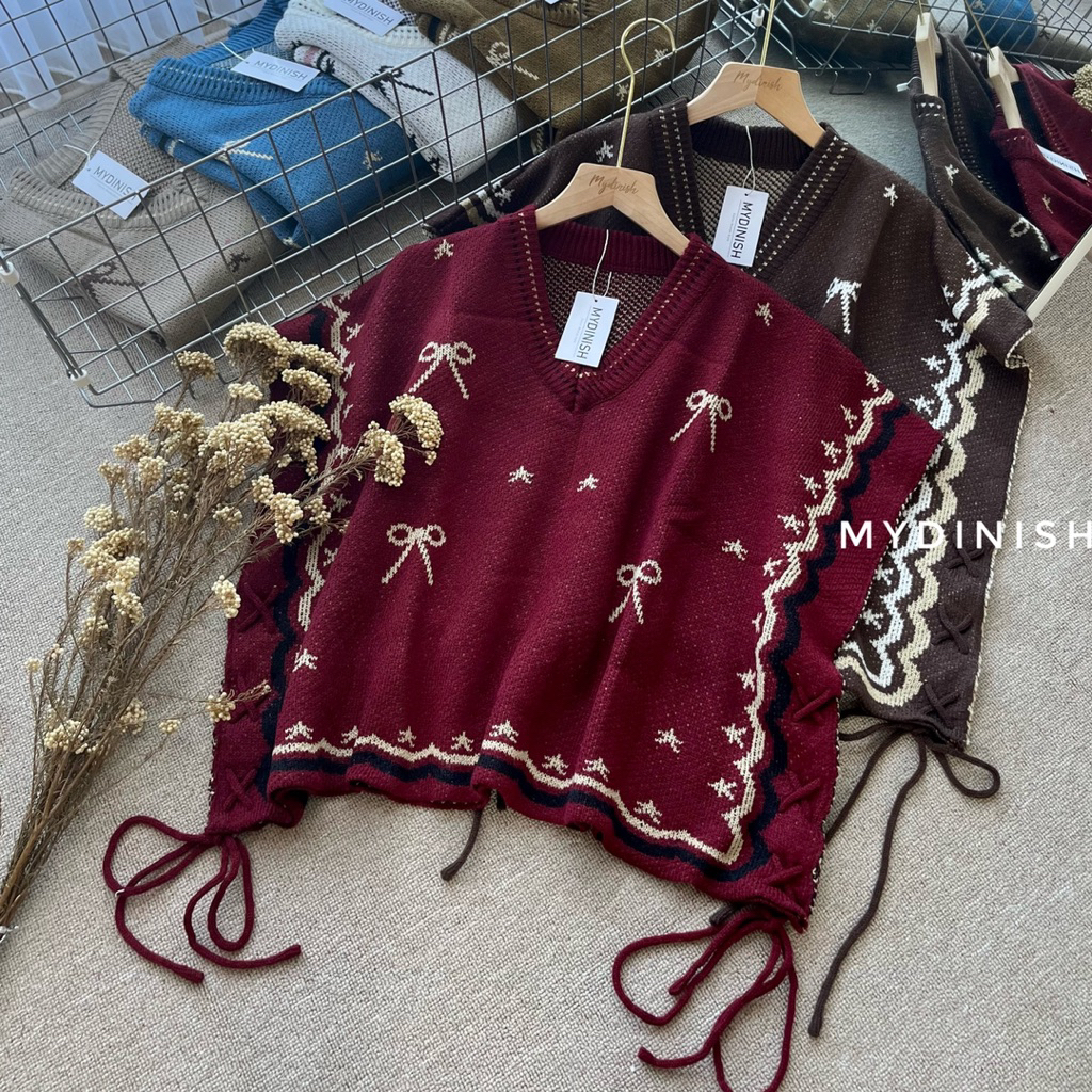 Minza Pita Vest Rompi Rajut Wanita Outher Korean Style