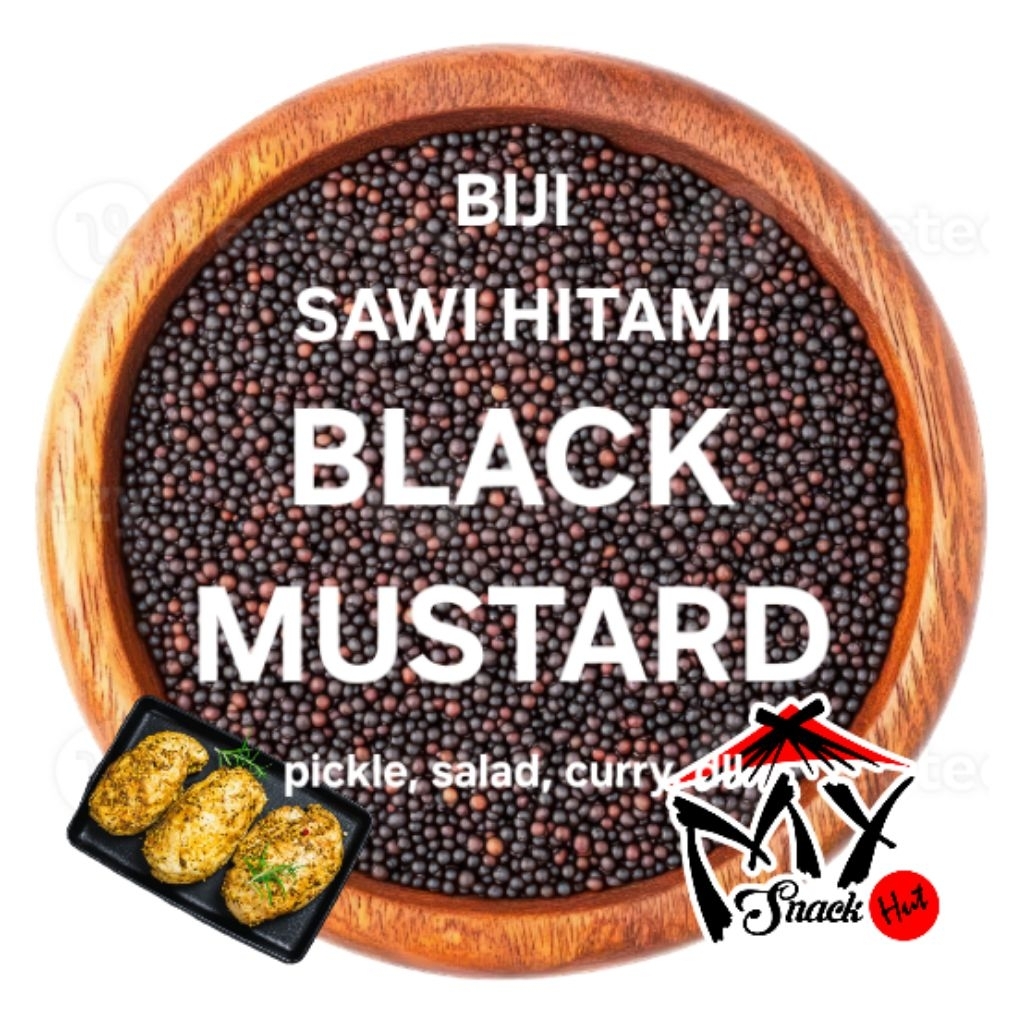 

BLACK MUSTARD SEED 1KG BIJI SAWI HITAM COKLAT TRUE BROWN MUSTAR SESAWI SPICE BUMBU MASAKAN ORGANIK