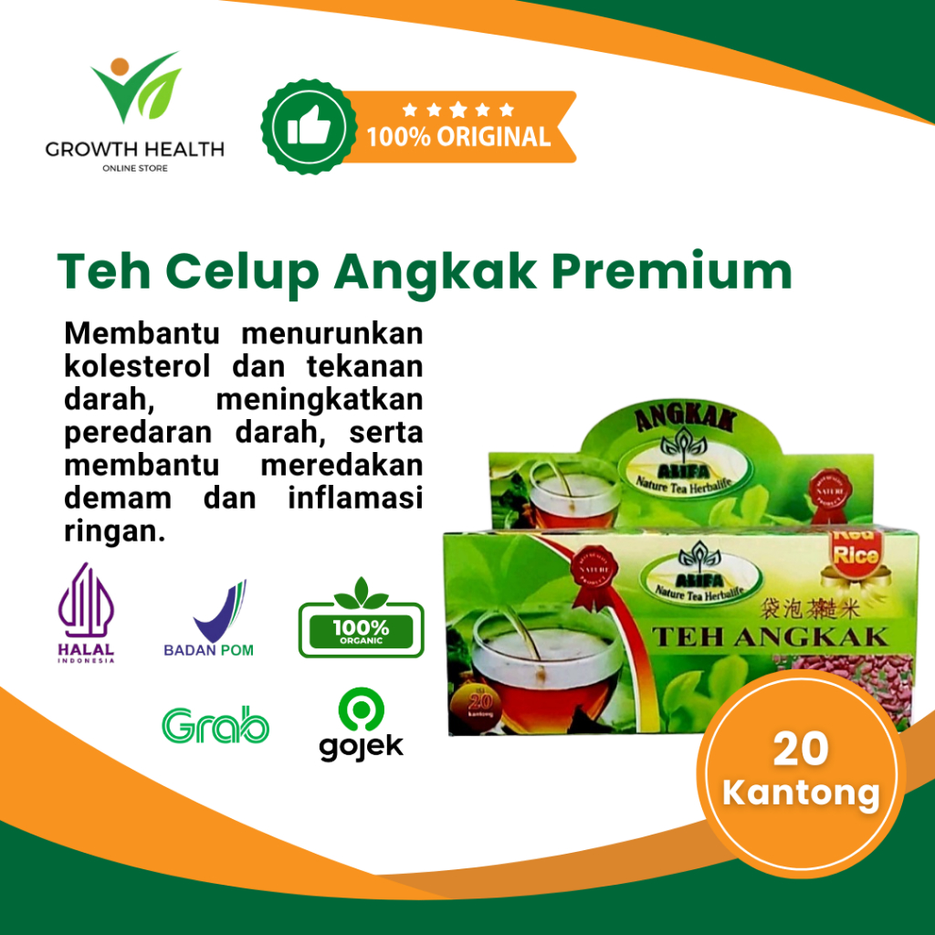 

Teh Celup Angkak Premium Box Isi 20 Beras Merah Mengatasi DBD Kolesterol Alami