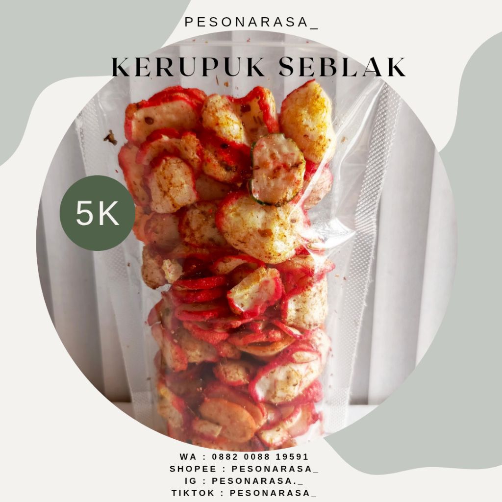 

kerupuk seblak, kerupuk seblak pedas nikmat 5000an, kerupuk seblak murah