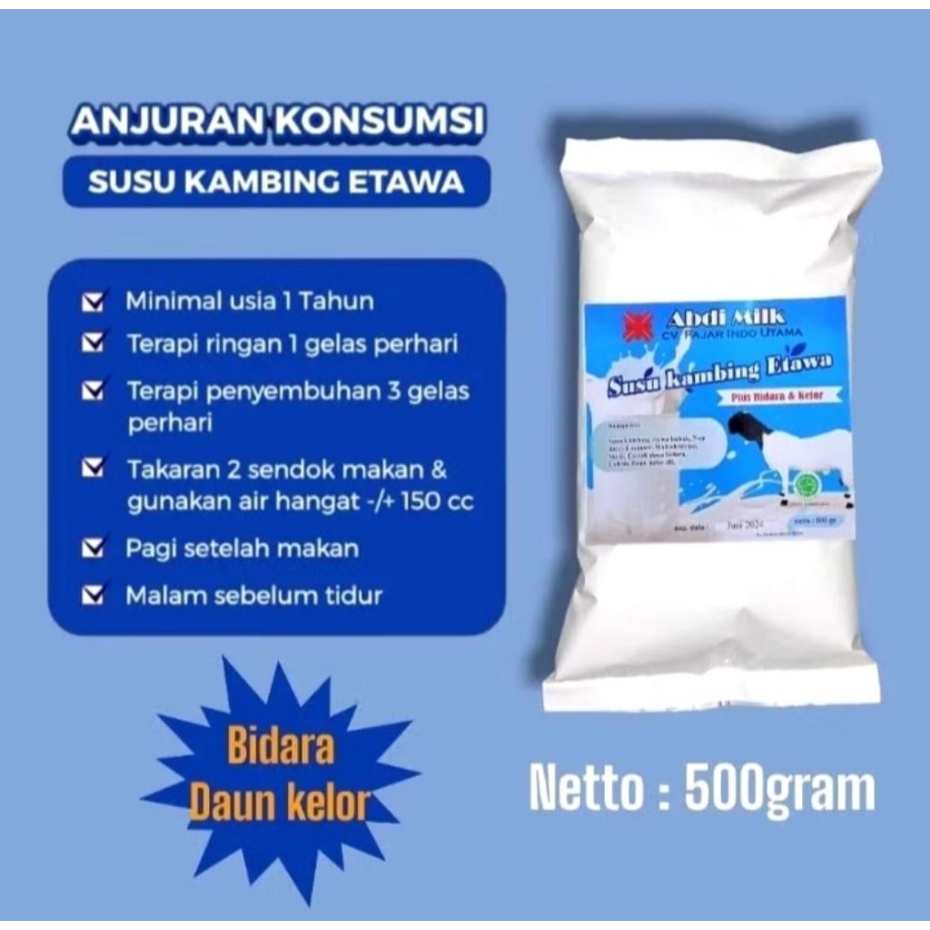 

SUSU BUBUK ETAWA DAUN KELOR BIDARA ,FULL CREAM, MADU