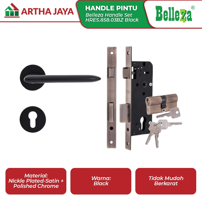 BELLEZA SET HRES.858.03BZ BLACK - HANDLE SET