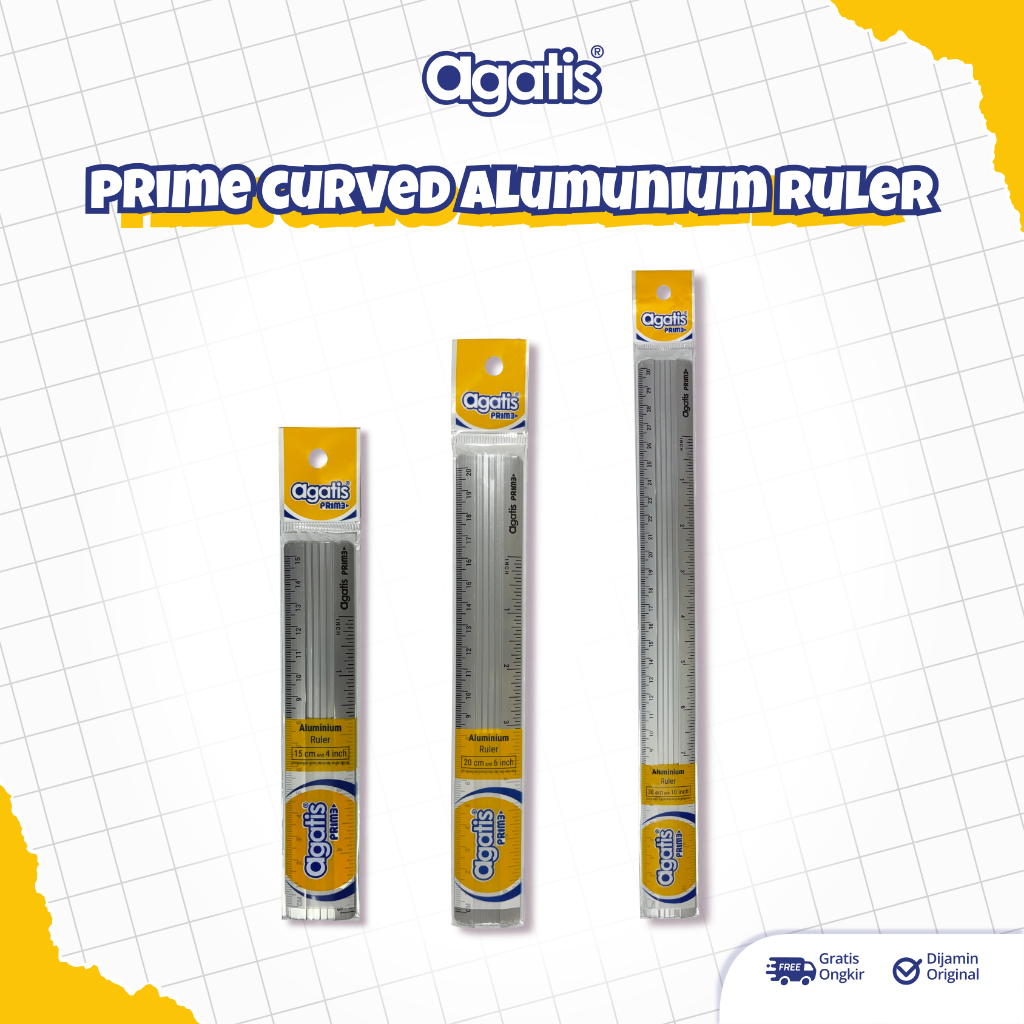

Asaba Stationery - Agatis Prime Penggaris Alumunium 15/20/30cm Penggaris Multifungsi Mistar
