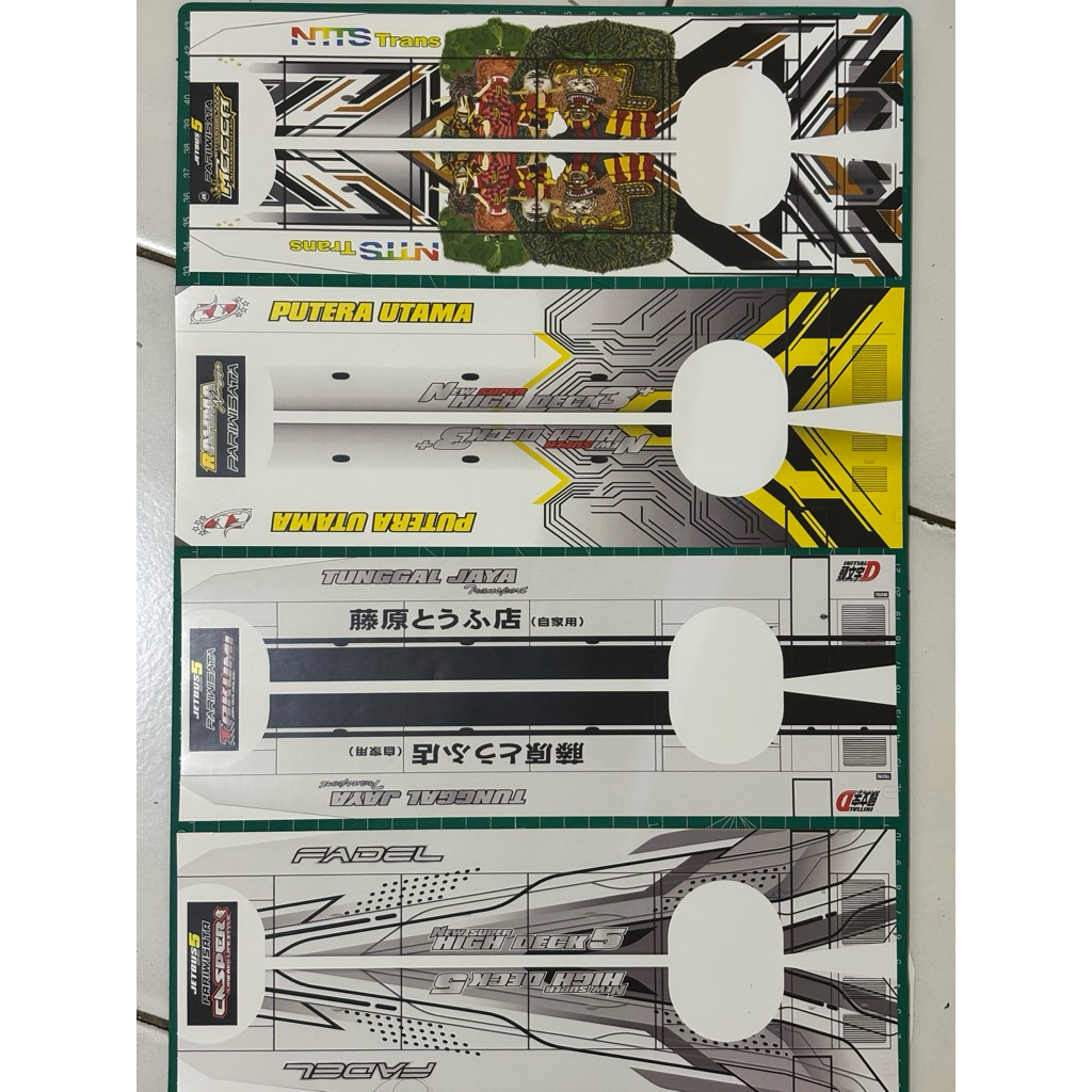 

Stiker livery miniatur bus RKC isi 4 PASANG